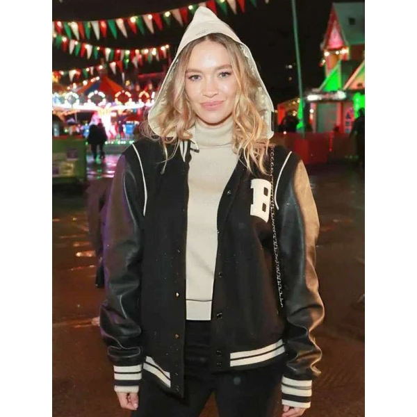 Roxy Horne Winter Wonderland Black Varsity Jacket