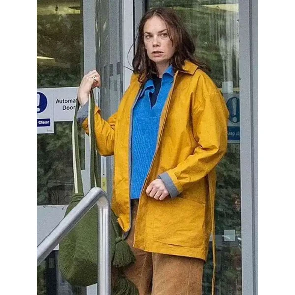 Ruth Wilson Down Cemetery Road Mustard Coat Ruth Wilson Down Cemetery Road Mustard Coat