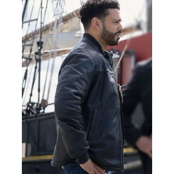 Ryan Broussard Boston Blue Black Leather Jacket