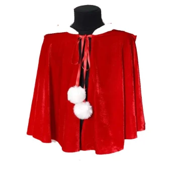 Santa Claus Hooded Costume Cape