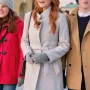 Sarah Drew Christmas in Vienna Grey Wool Coat