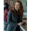 Sarah Drew Mistletoe Murders Grey Trench Coat