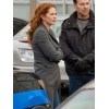Sarah Drew Mistletoe Murders Grey Trench Coat