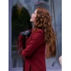 Sarah Drew Mistletoe Murders Red Wool Coat