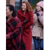 Sarah Drew Mistletoe Murders Red Wool Coat
