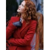 Sarah Drew Mistletoe Murders Red Wool Coat