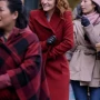 Sarah Drew Mistletoe Murders Red Wool Coat