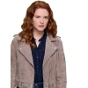 Sarah Drew Mistletoe Murders Suede Leather Jacket