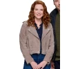 Sarah Drew Mistletoe Murders Suede Leather Jacket