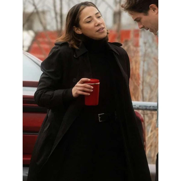 Sarah Truong Hudson and Rex Black Trench Coat