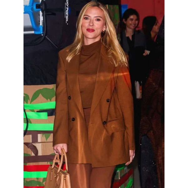 Scarlett Johansson Live with Kelly and Mark Brown Blazer