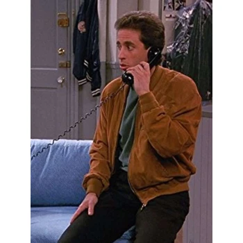 Seinfeld Jerry Seinfeld Brown Bomber Jacket Seinfeld Jerry Seinfeld Brown Bomber Jacket