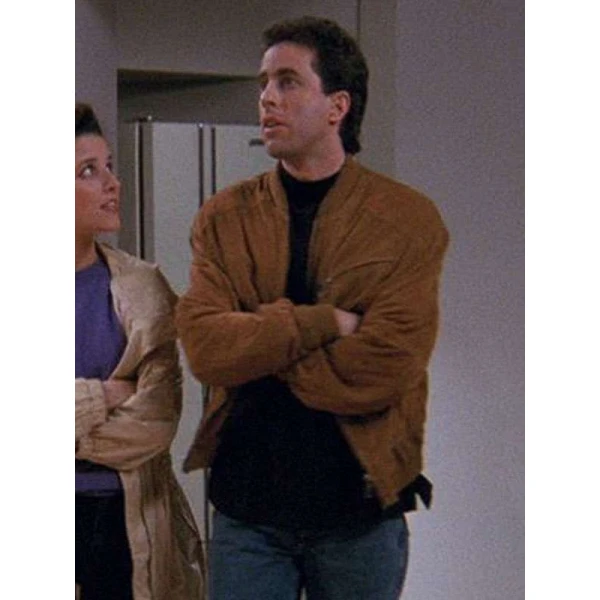 Seinfeld Jerry Seinfeld Brown Bomber Jacket Seinfeld Jerry Seinfeld Brown Bomber Jacket