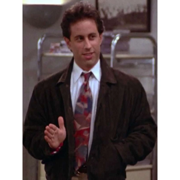 Seinfeld S08 Jerry Seinfeld Brown Suede Leather Jacket