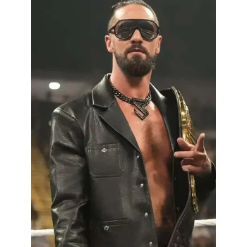 Seth Rollins WWE RAW Black Leather Jacket Seth Rollins WWE RAW Black Leather Jacket