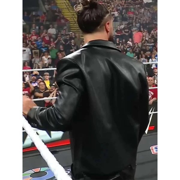Seth Rollins WWE RAW Black Leather Jacket Seth Rollins WWE RAW Black Leather Jacket