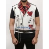 Shawn Michaels Heart Printed White Vest