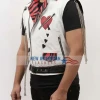 Shawn Michaels Heart Printed White Vest