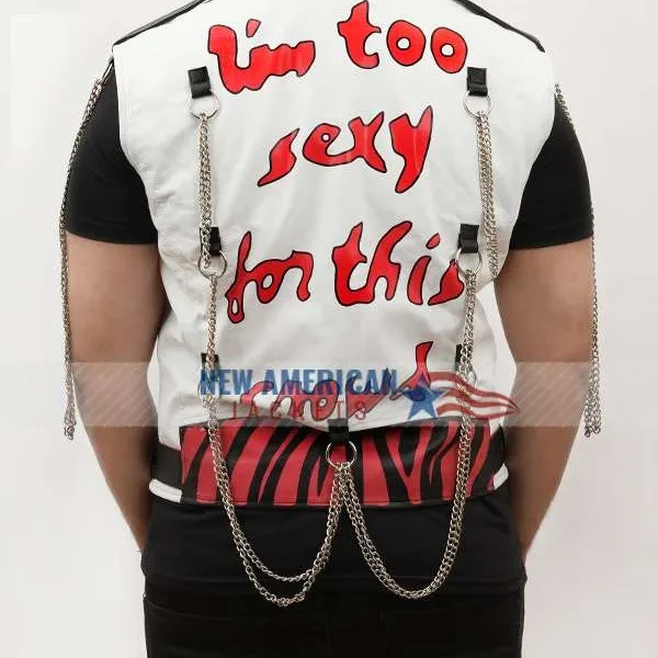 Shawn Michaels Heart Printed White Vest Shawn Michaels Heart Printed White Vest