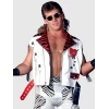 Shawn Michaels Heart Printed White Vest