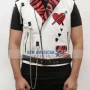 Shawn Michaels Heart Printed White Vest