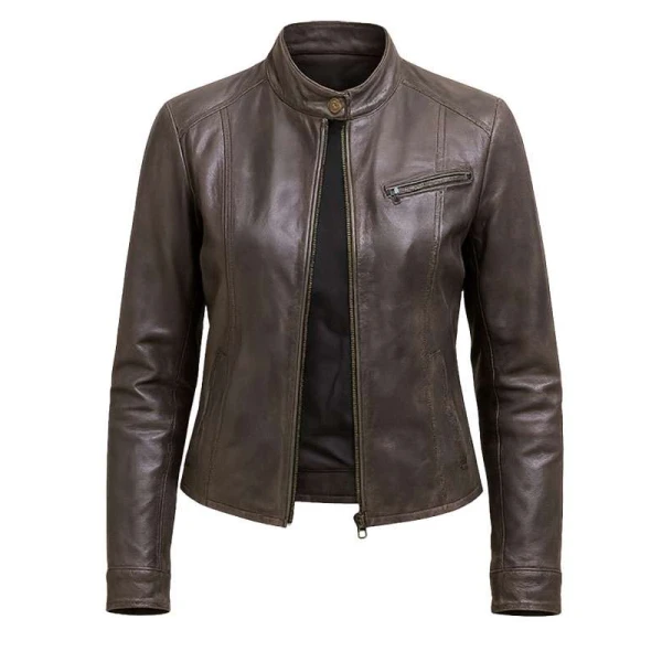 Sheriff Country Morena Baccarin Brown Leather Jacket
