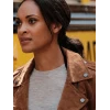 Shooter Nadine Memphis Brown Leather Jacket