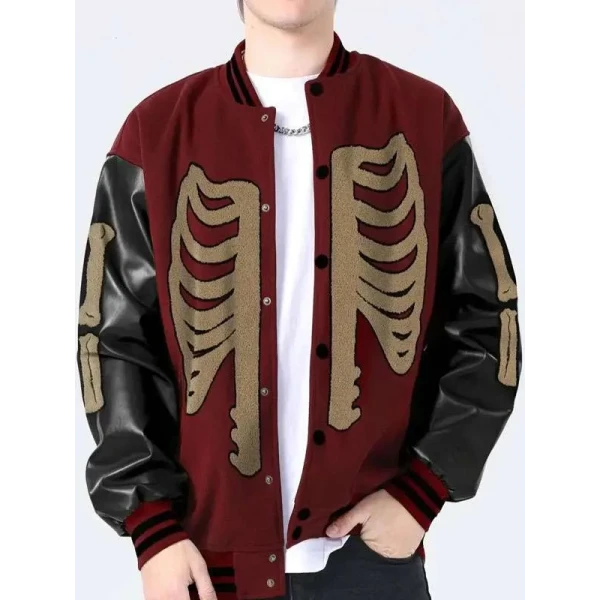 Skeleton Baseball Varsity Jacket