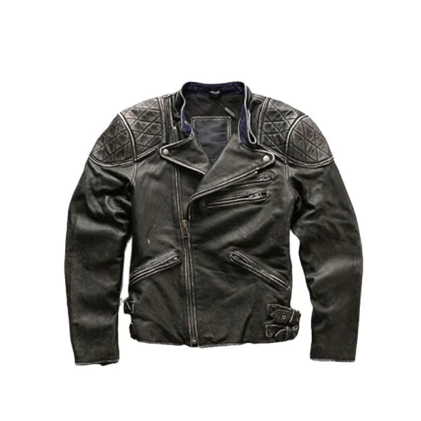 Skull Danger Black Leather Jacket