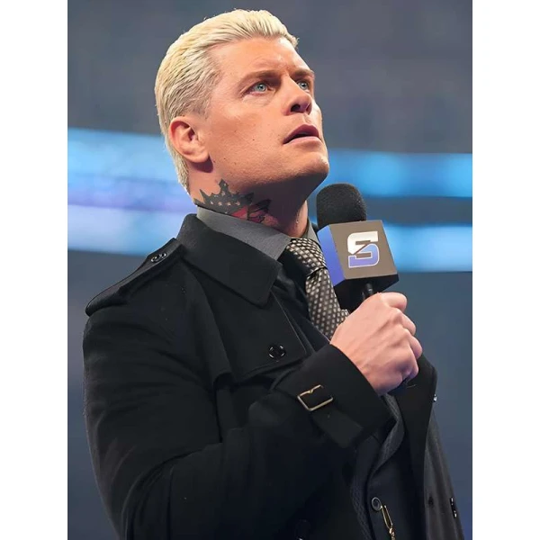 SmackDown 2025 Cody Rhodes Black Wool Coat