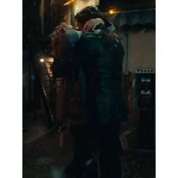 Song Sung Blue Hugh Jackman Black Leather Coat