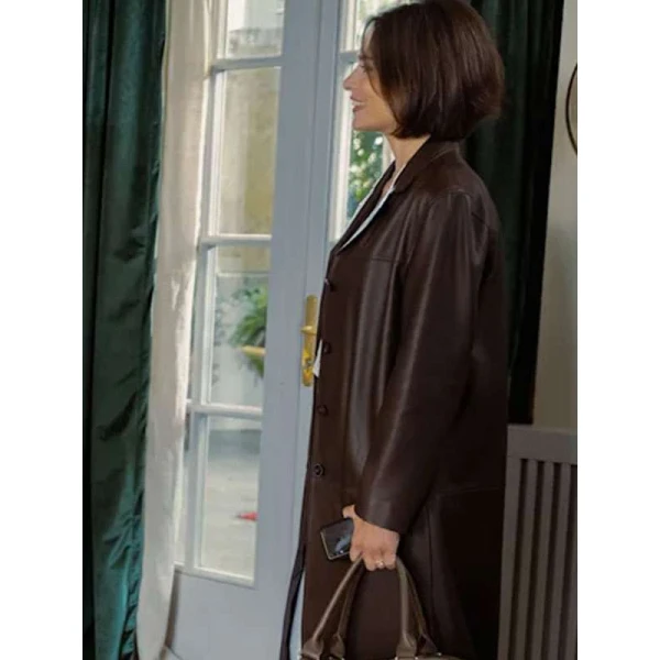 Sophie Mousel NCIS Tony and Ziva Brown Leather Coat