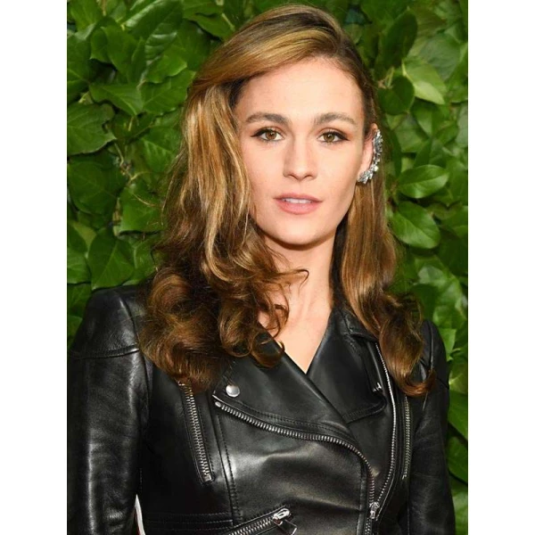 Sophie Skelton 35th Gotham Film Awards Leather Jacket