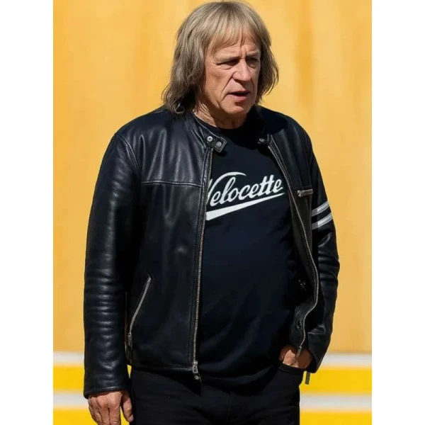 Rockstar Style Nigel Tufnel Black Leather Jacket