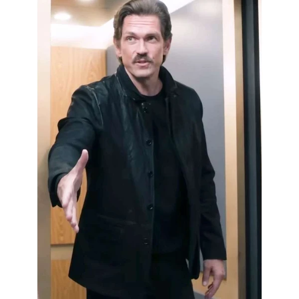 Steve Howey High Potential S02 Black Leather Jacket Steve Howey High Potential S02 Black Leather Jacket