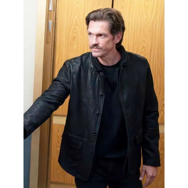 Steve Howey High Potential S02 Black Leather Jacket Steve Howey High Potential S02 Black Leather Jacket