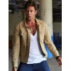 Steve Lund Bitten Beige Cotton Jacket Steve Lund Bitten Beige Cotton Jacket