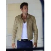 Steve Lund Bitten Beige Cotton Jacket Steve Lund Bitten Beige Cotton Jacket