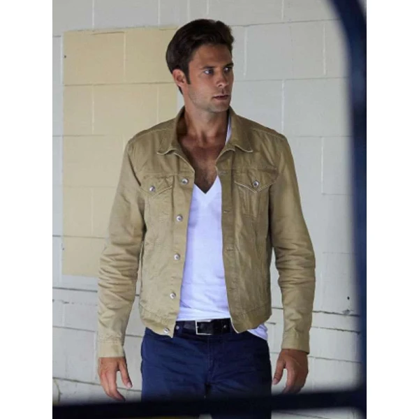 Steve Lund Bitten Beige Cotton Jacket Steve Lund Bitten Beige Cotton Jacket