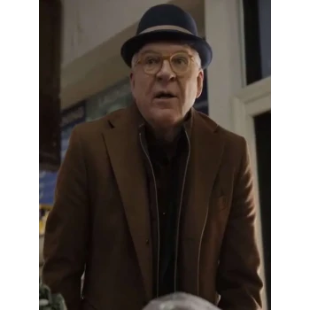 Steve Martin Casual Brown Coat from Only Murders Series Steve Martin Casual Brown Coat from Only Murders Series