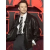 Stranger Things S05 UK Special Screening Charlie Heaton Leather Jacket
