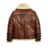 Stylish Brown Shearling B3 Bomber Leather Jacket