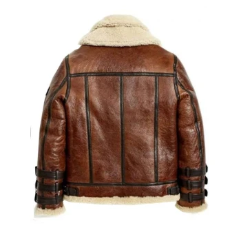 Stylish Brown Shearling B3 Bomber Leather Jacket