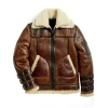 Stylish Brown Shearling B3 Bomber Leather Jacket