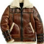Stylish Brown Shearling B3 Bomber Leather Jacket