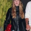 Sydney Sweeney 2025 Black Leather Jacket