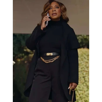 Tabitha Brown Unexpected Christmas Black Coat