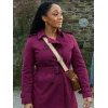 Tamera Mowry Haunted Harmony Mysteries Buried at C Purple Coat