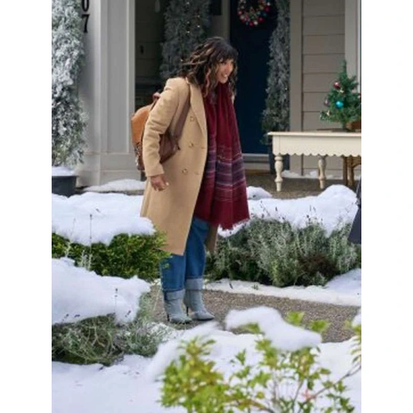 Tamera Mowry Housley Tidings for the Season Brown Coat
