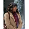 Tamera Mowry Housley Tidings for the Season Brown Coat